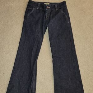 BKE Women’s Avery Flare Leg Jeans Blue Dark Wash D